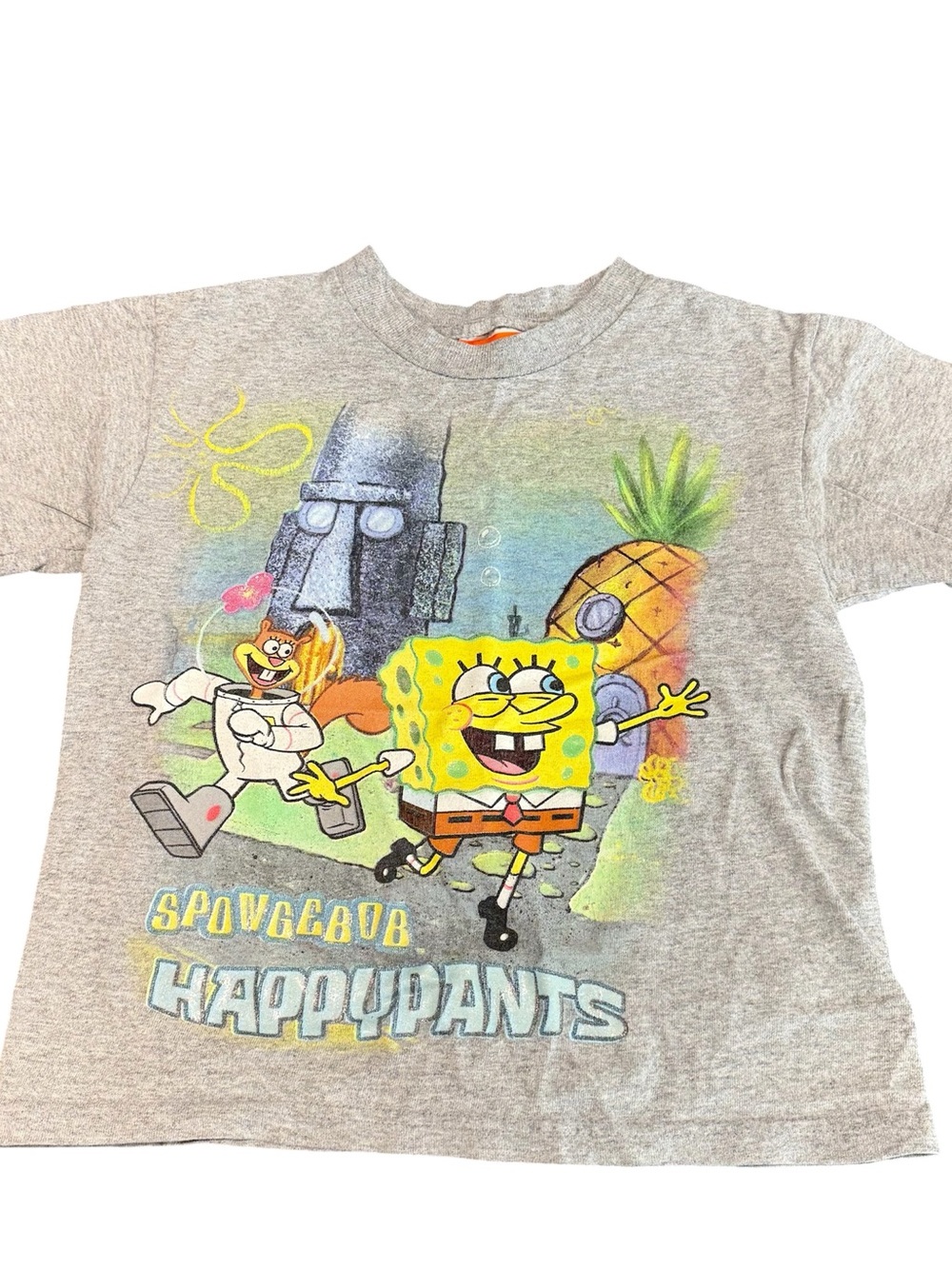 Vintage SpongeBob SquarePants Happypants t shirt 4T boys girls 90s Y2K